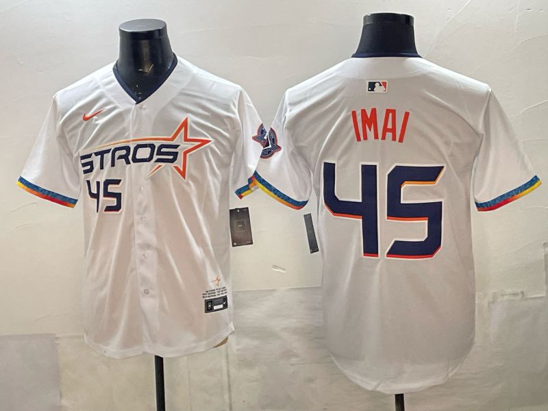Men 2026 Houston Astros #45 Imai white 4th generations Nike MLB Jersey style 01->houston astros->MLB Jersey